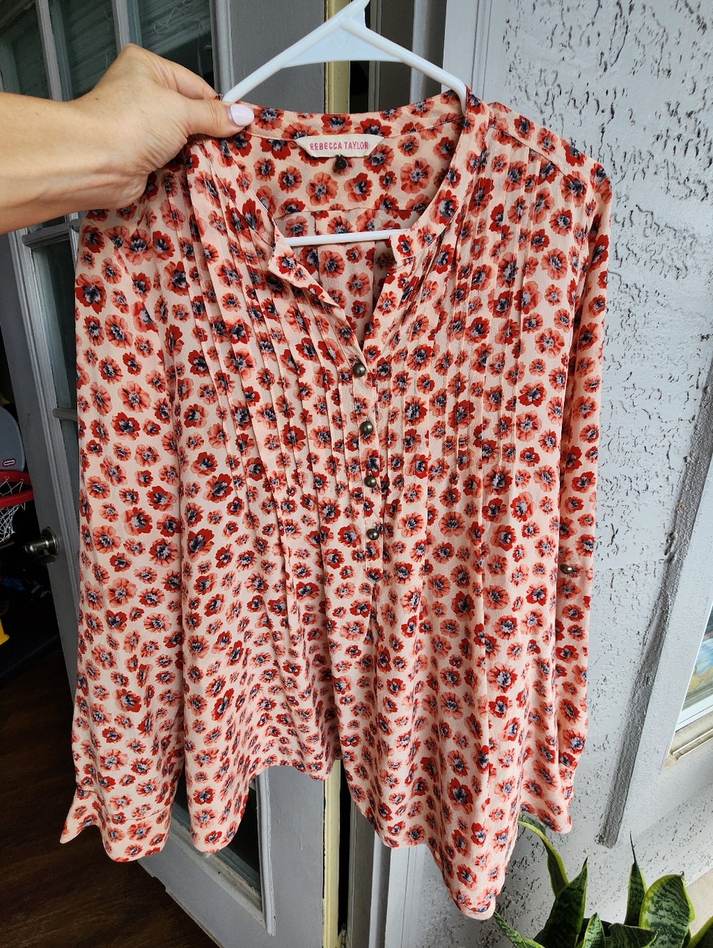 Rebecca Taylor Silk Floral Top Sz 6 M